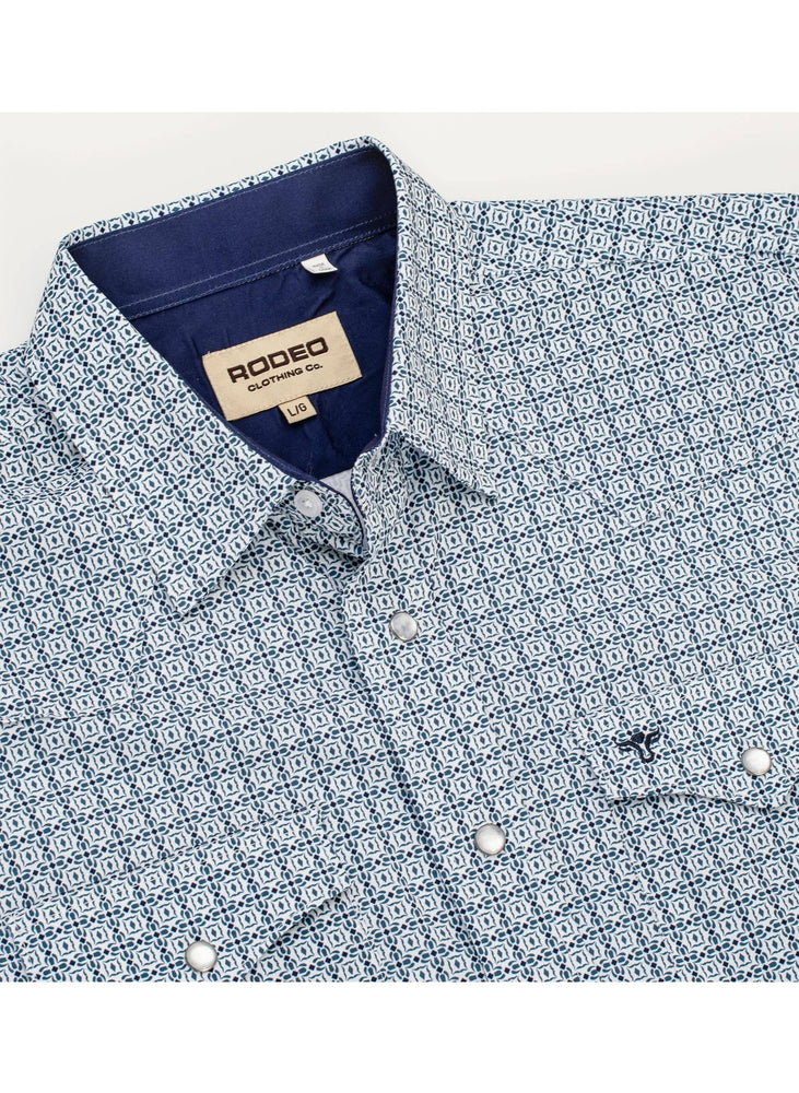 Men's Western Pearl Snap Aztec Print Shirt-MPS110S-1139 Rodeo Clothing