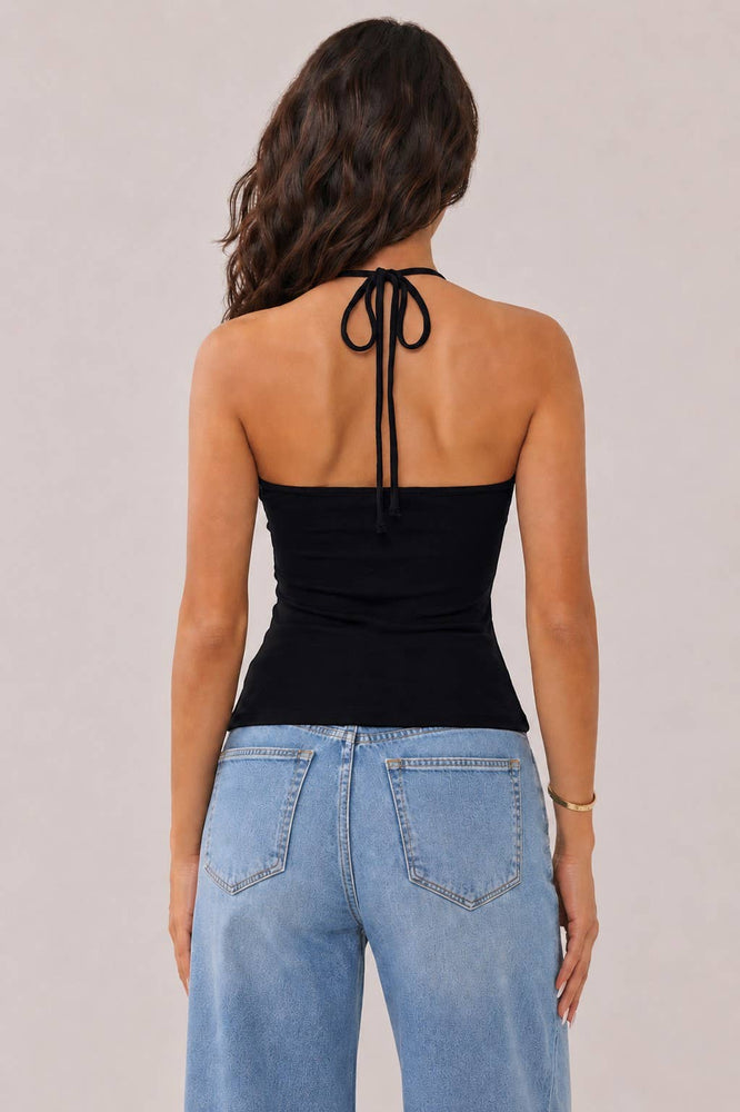 Halter Tied Bra Padded Tank