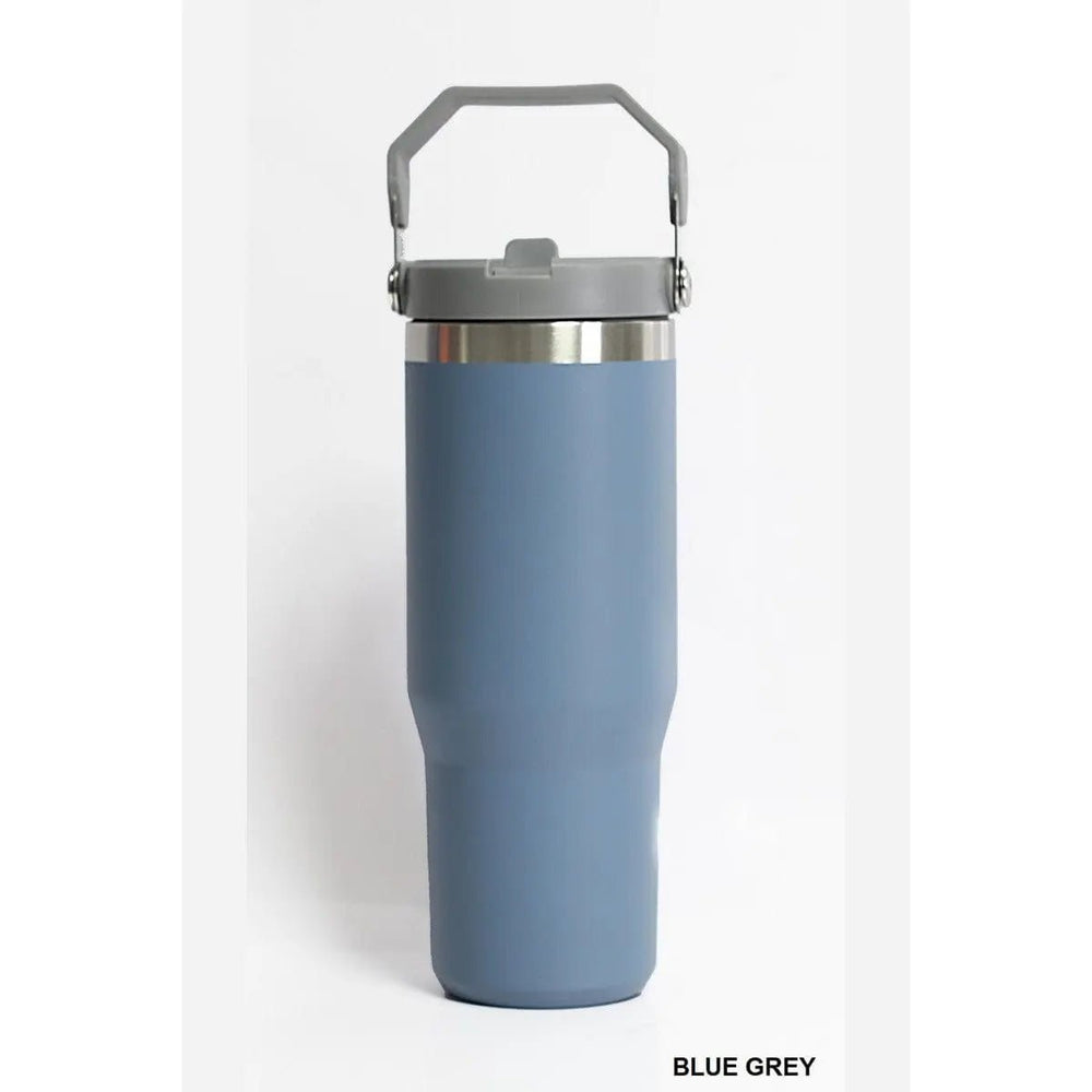 30oz Stainless Steel Flip Straw Tumbler - LECCE