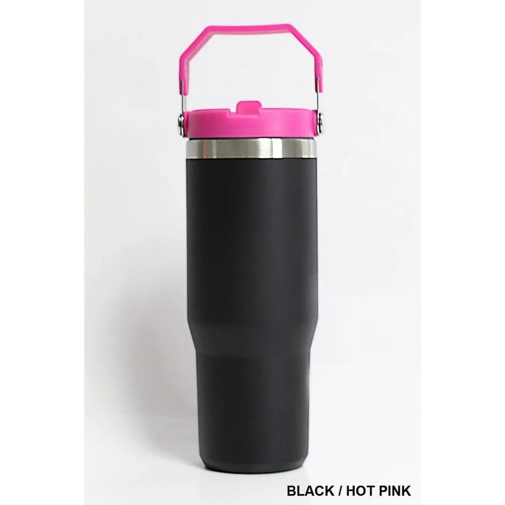 30oz Stainless Steel Flip Straw Tumbler - LECCE