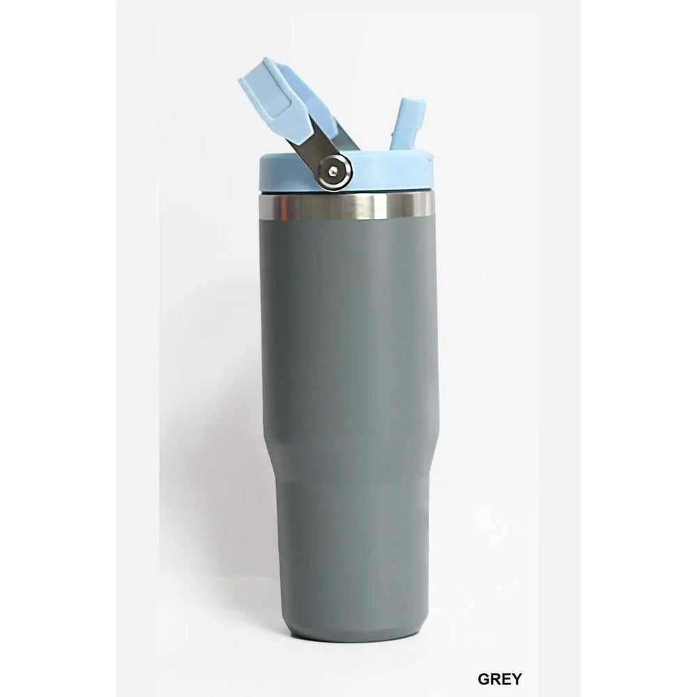 30oz Stainless Steel Flip Straw Tumbler - LECCE