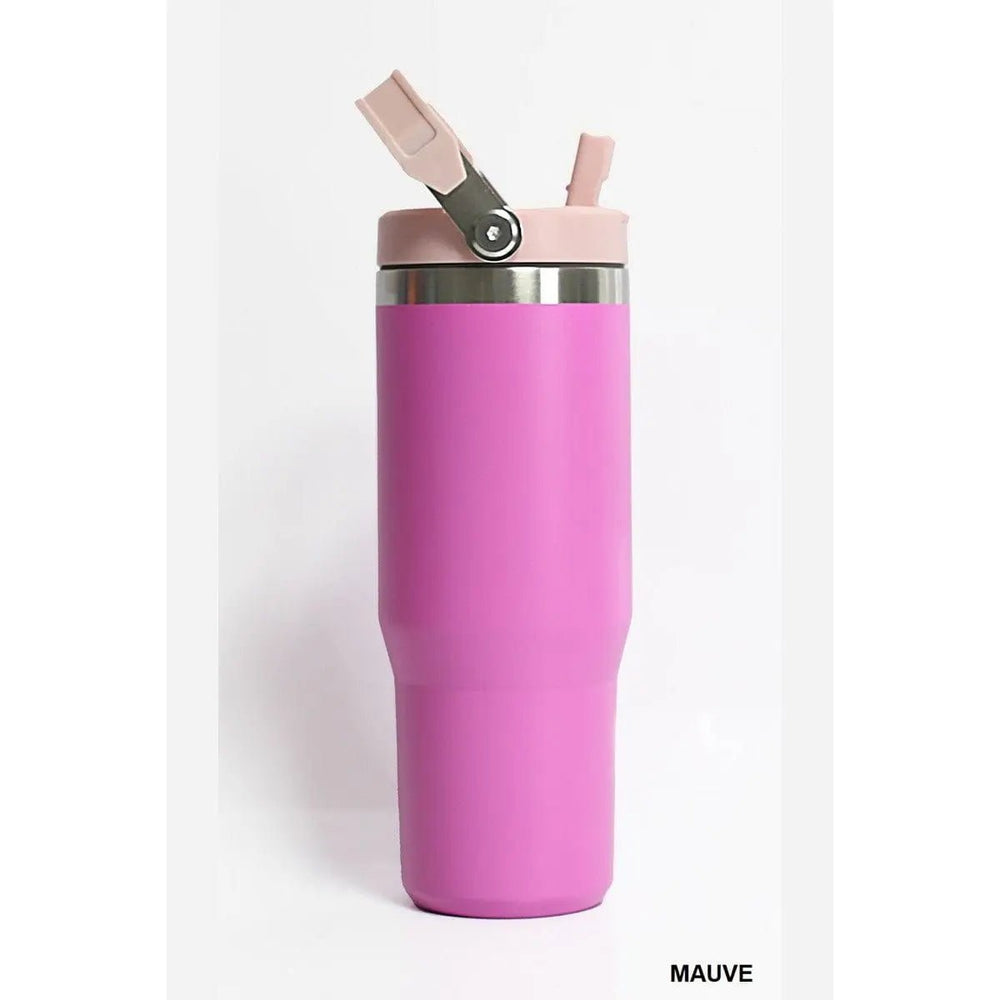 30oz Stainless Steel Flip Straw Tumbler - LECCE