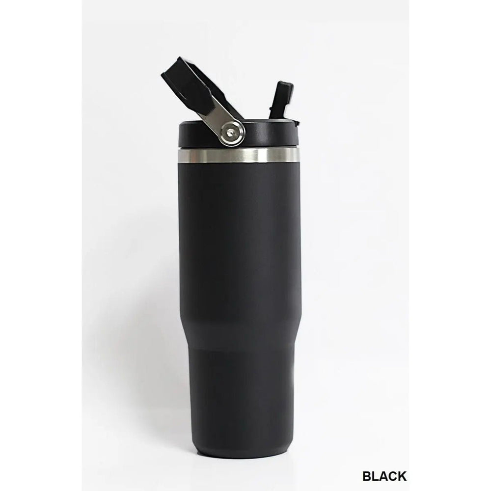30oz Stainless Steel Flip Straw Tumbler - LECCE
