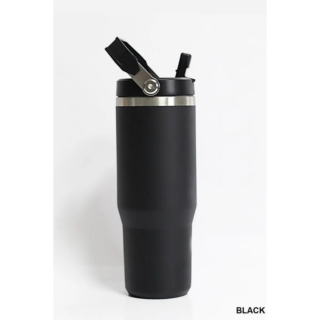 30oz Stainless Steel Flip Straw Tumbler