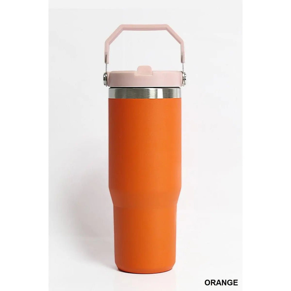 30oz Stainless Steel Flip Straw Tumbler - LECCE