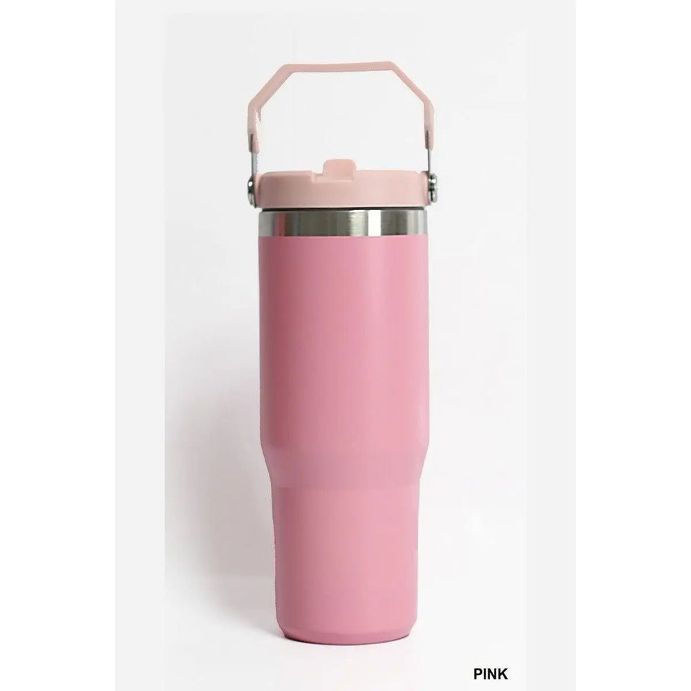 30oz Stainless Steel Flip Straw Tumbler - LECCE