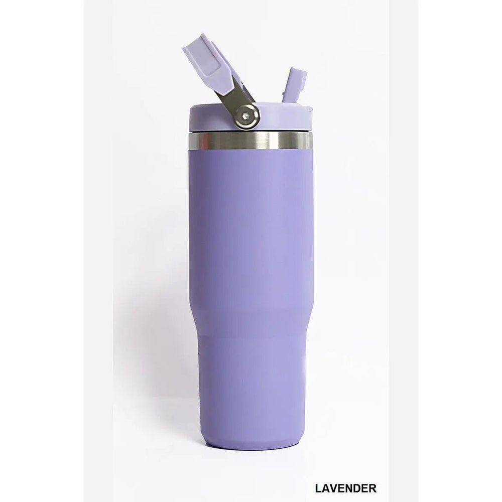 30oz Stainless Steel Flip Straw Tumbler - LECCE