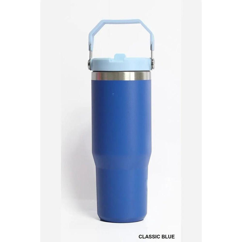 30oz Stainless Steel Flip Straw Tumbler - LECCE
