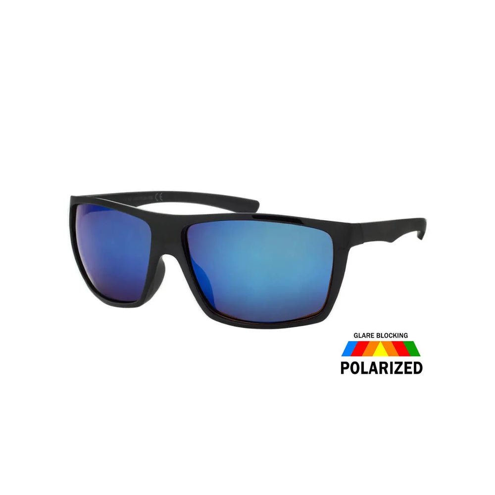 Mens Polarized Color Mirror Sunglasses Wrap Style Fish Activ Shark Eyes, Inc