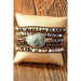 34 Inch 5 Wraps Natural Stone Boho Bracelet - LECCE