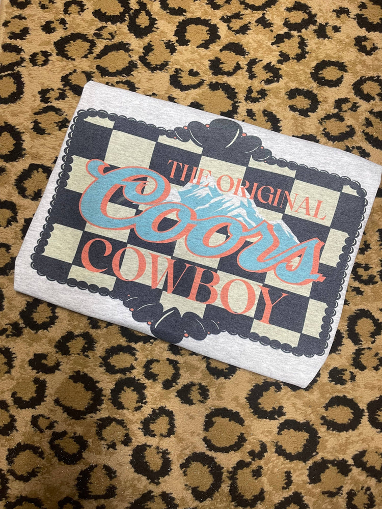 Checkered coors tee Sugar & Velvet Collective Wholesale