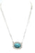 Western Turquoise Oval Necklace Snowing West