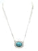 Western Turquoise Oval Necklace Snowing West