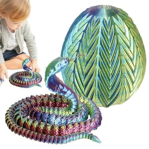 3D Printed Snake Scale Egg Fidget Toy with Egg Included (Multiple Colors) - LECCE