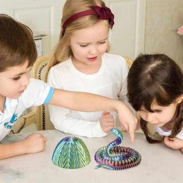 3D Printed Snake Scale Egg Fidget Toy with Egg Included (Multiple Colors) - LECCE