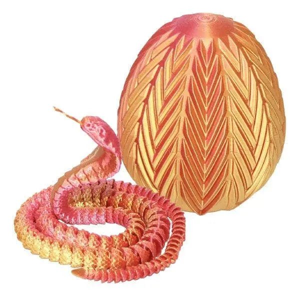 3D Printed Snake Scale Egg Fidget Toy with Egg Included (Multiple Colors) - LECCE