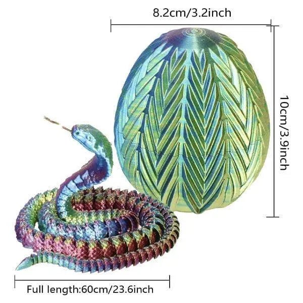 3D Printed Snake Scale Egg Fidget Toy with Egg Included (Multiple Colors) - LECCE