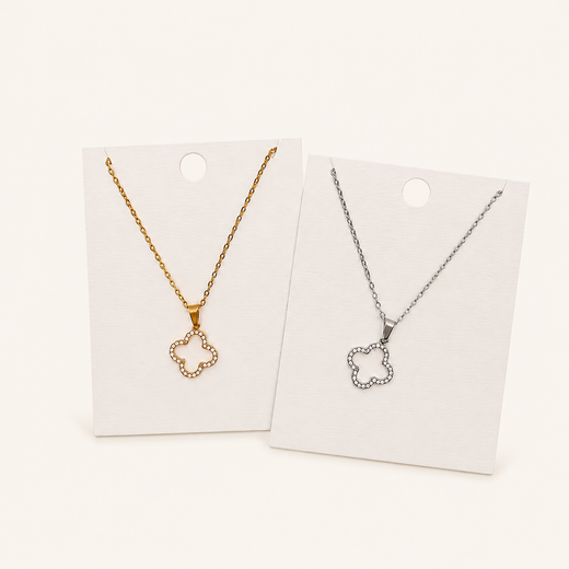 18K Stainless Steel Tarnish-Free Clover Necklace