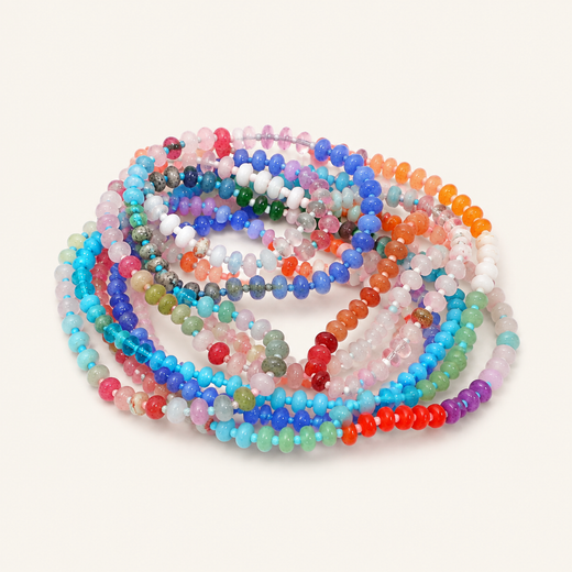 Natural Stone Semi-Precious Glass Mixed Necklace
