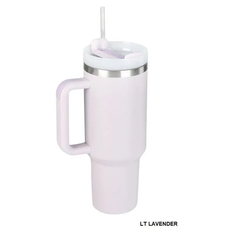 40oz Stainless Steel Tumbler With 2 Straws - LECCE
