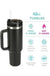 40oz Stainless Steel Tumbler With 2 Straws - LECCE