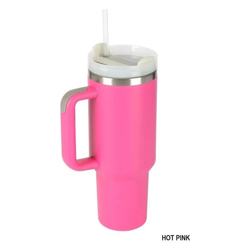 40oz Stainless Steel Tumbler With 2 Straws - LECCE