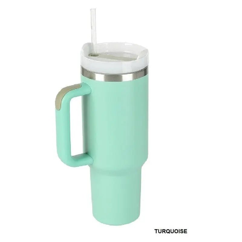 40oz Stainless Steel Tumbler With 2 Straws - LECCE