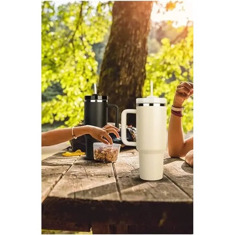40oz Stainless Steel Tumbler With 2 Straws - LECCE