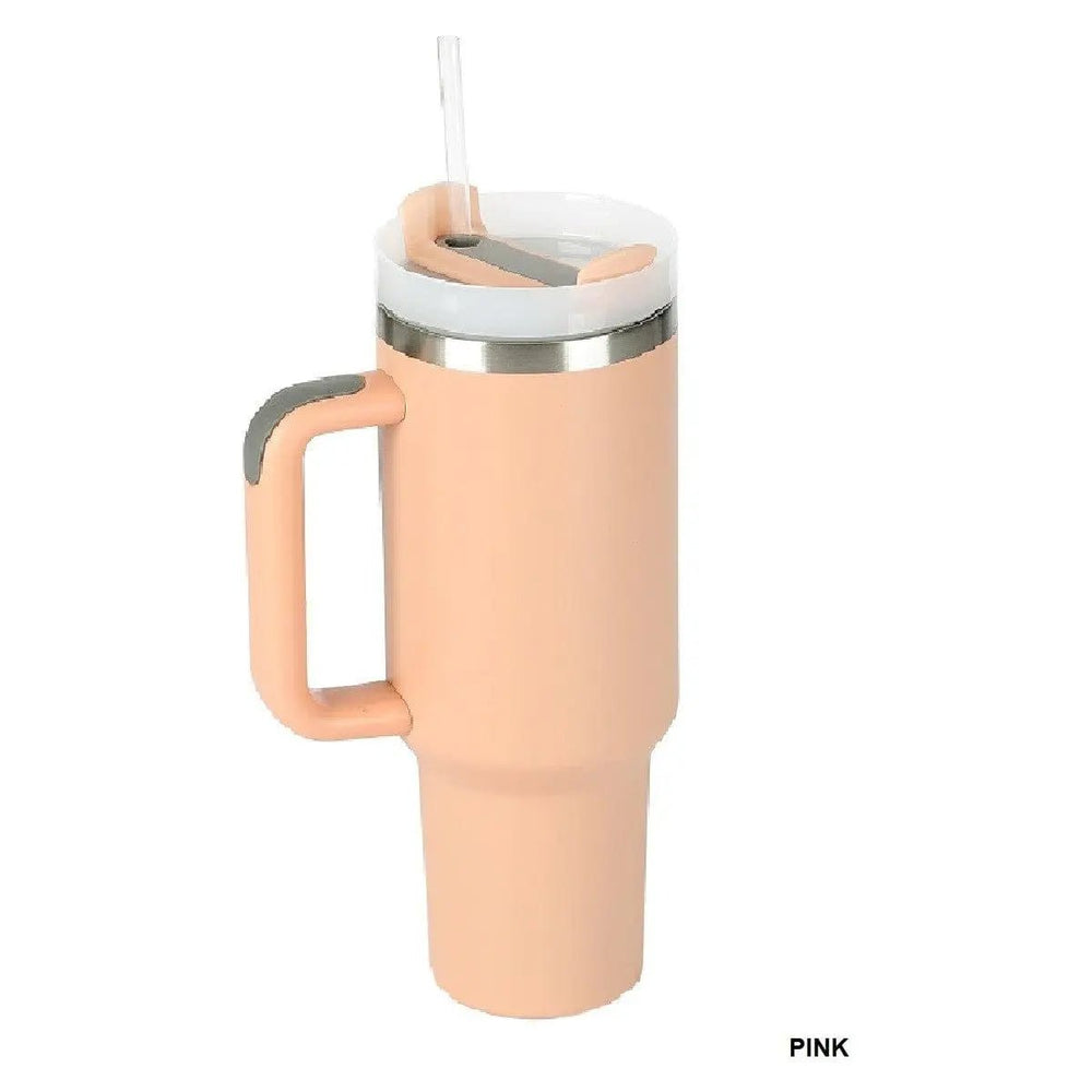 40oz Stainless Steel Tumbler With 2 Straws - LECCE