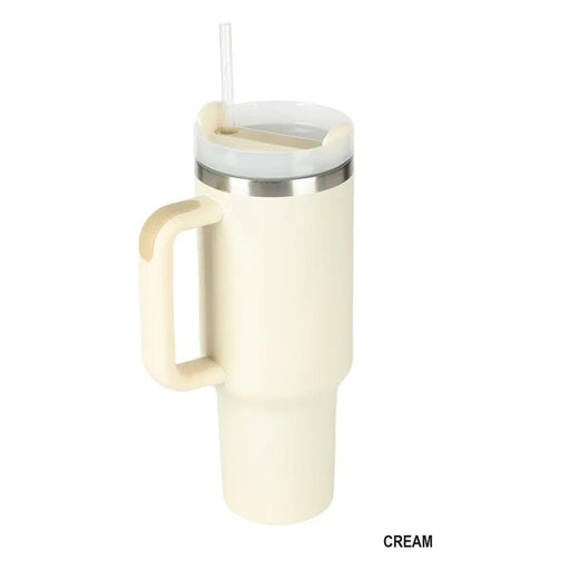 40oz Stainless Steel Tumbler With 2 Straws - LECCE