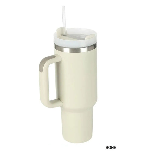 40oz Stainless Steel Tumbler With 2 Straws - LECCE