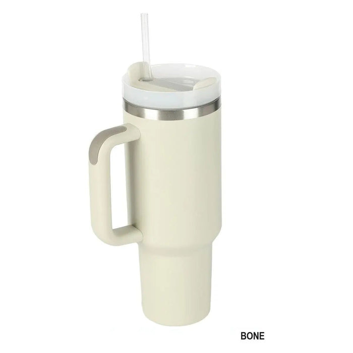 40oz Stainless Steel Tumbler With 2 Straws - LECCE