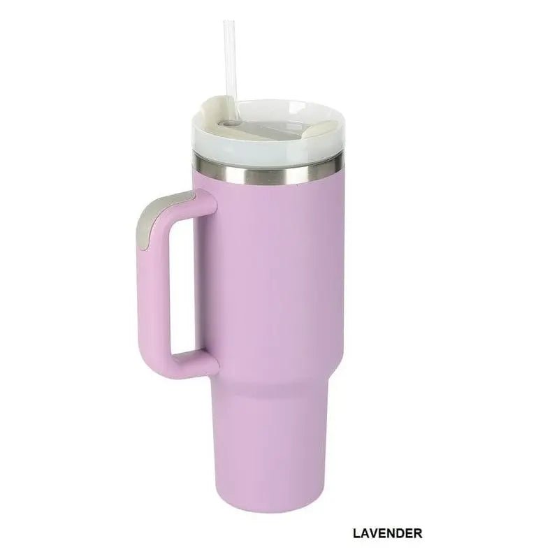 40oz Stainless Steel Tumbler With 2 Straws - LECCE