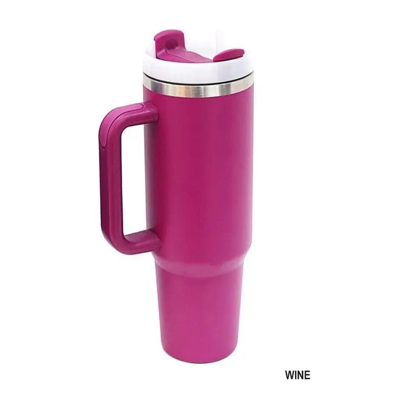 40oz Stainless Steel Tumbler With 2 Straws - LECCE