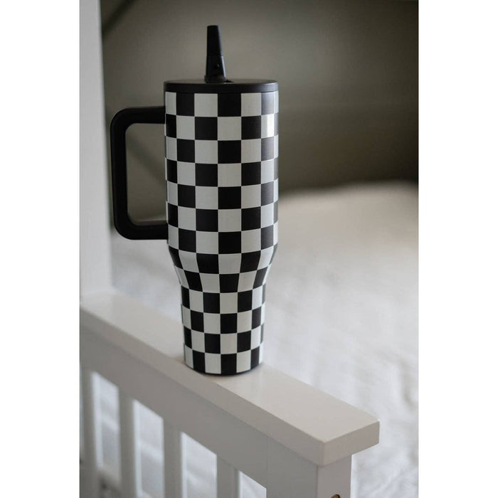 Black Checker 40 Oz Tumbler