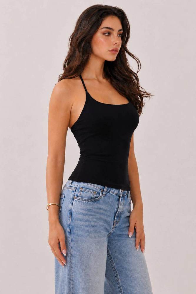 Halter Tied Bra Padded Tank