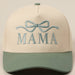 MAMA Ribbon Embroidered Two-Tone Trucker Hat Fashion City