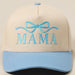 MAMA Ribbon Embroidered Two-Tone Trucker Hat Fashion City