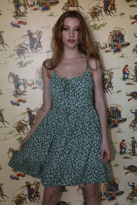 CACTUS PRINT SPAGHETTI STRAP SUNDRESS