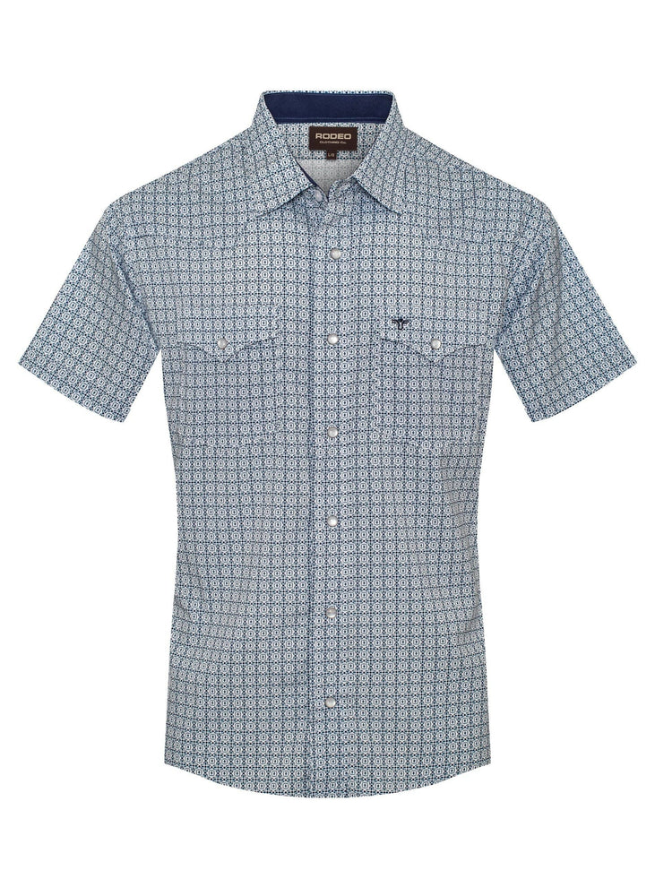 Men's Western Pearl Snap Aztec Print Shirt-MPS110S-1139 Rodeo Clothing