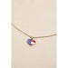 4th Of July Flag Heart Necklace - LECCE