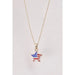 4th Of July Flag Star Necklace - LECCE