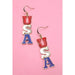4th Of July Rhinestone Usa Drop Earrings - LECCE