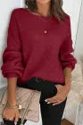 Ribbed Backless Ribbon Knot Sweater