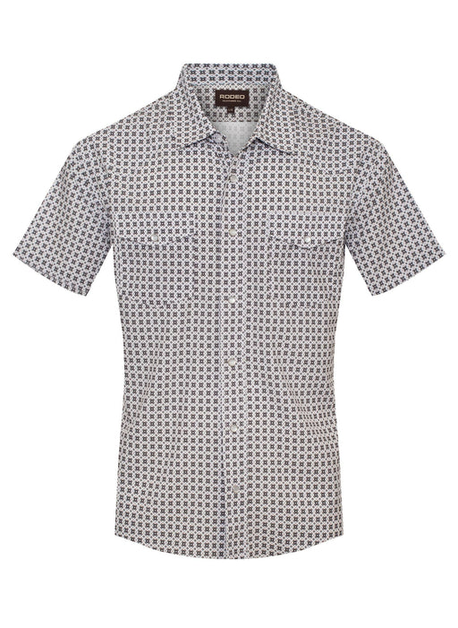 Men’s UPF 50+ Sun Protection Short Sleeve Western Shirt-RT101S-1103 Rodeo Clothing