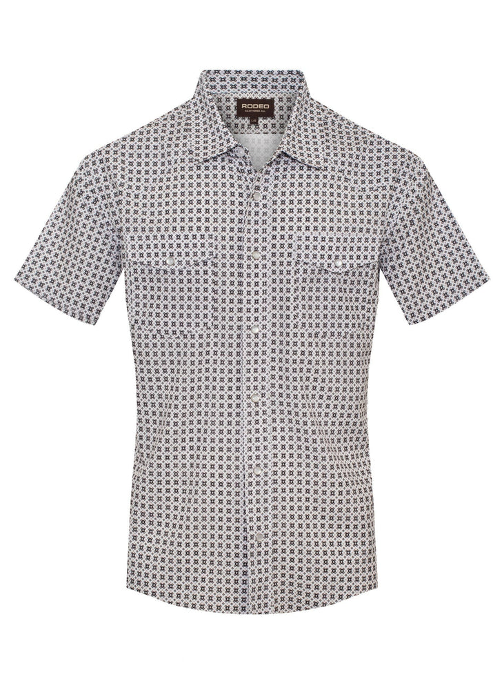 Men’s UPF 50+ Sun Protection Short Sleeve Western Shirt-RT101S-1103 Rodeo Clothing