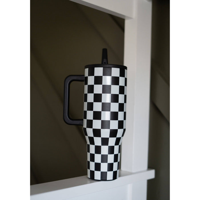 Black Checker 40 Oz Tumbler