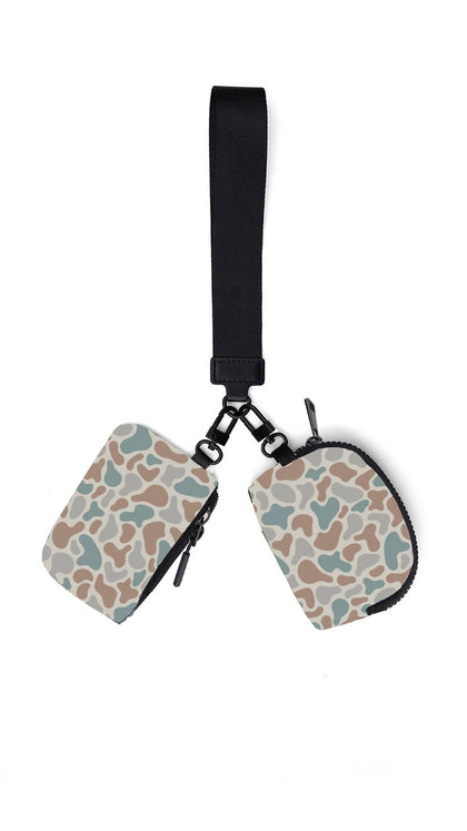 Camo Dual Pouch Wristlet