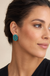 Western Concho Gemstone Stud Earring BlandiceJewelry
