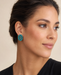 Western Concho Gemstone Stud Earring BlandiceJewelry